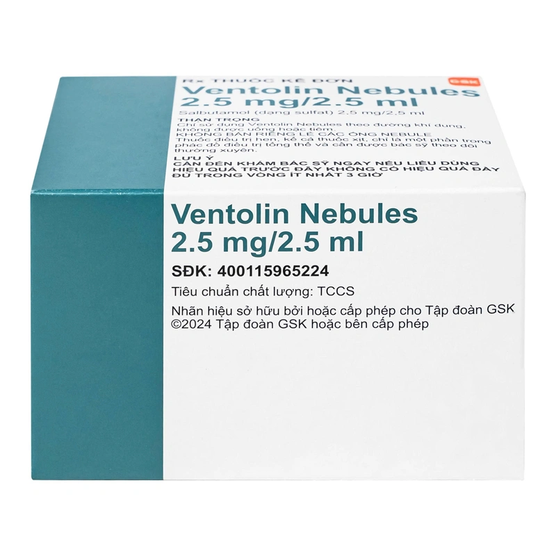 Dung dịch khí dung Ventolin Nebules 2.5mg điều trị, ngừa co thắt phế quản (20 ống x 2.5ml) - 4